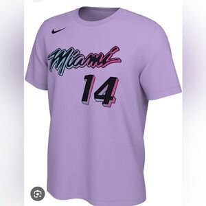 NBA Miami Heat Boys Vice Versa Tyler Herro T-shirt in Purple| Size: M 10/12
